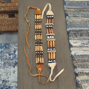 Vintage Native American Bone Chocker X2